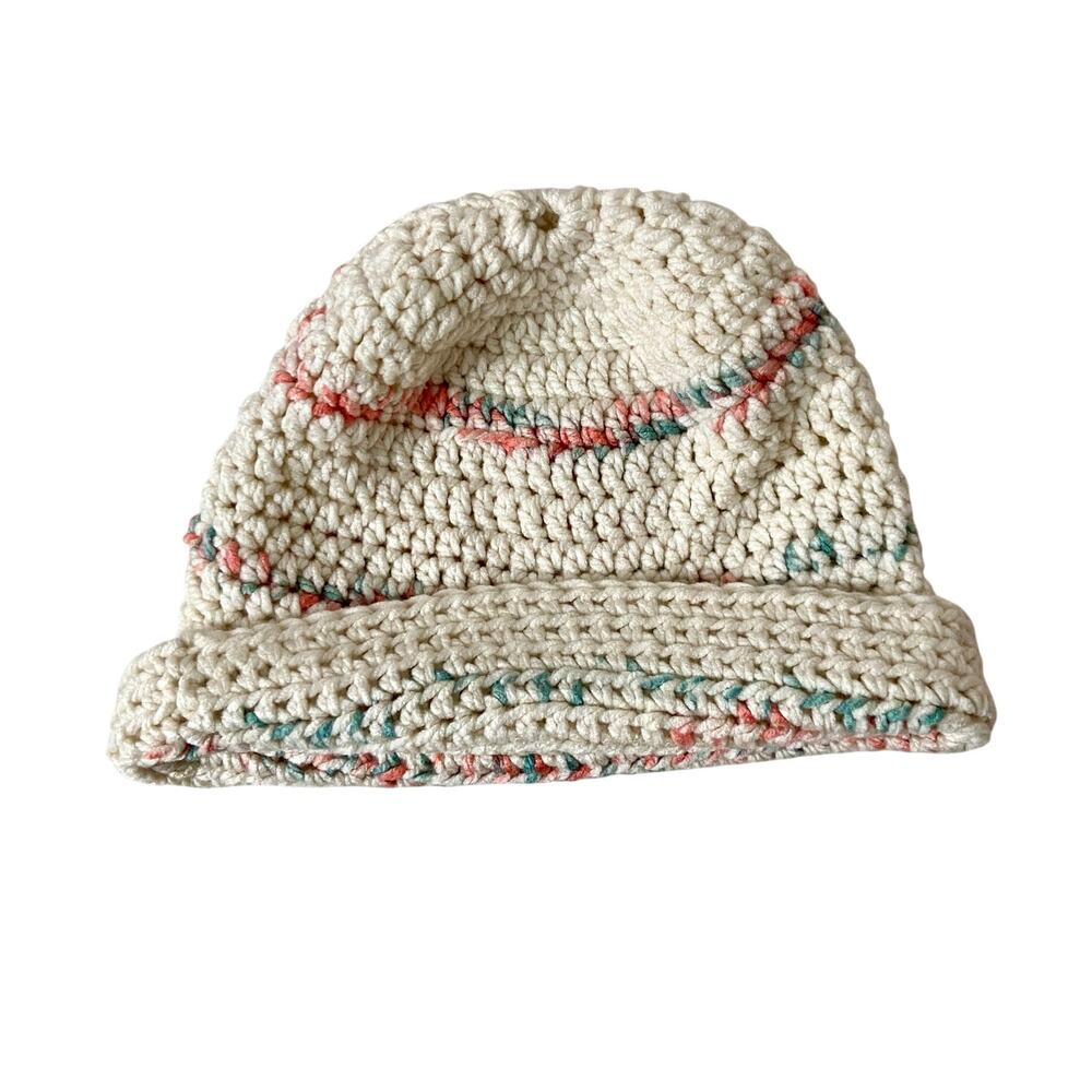 Handknit Oversized Multicolor Beanie/Toboggan